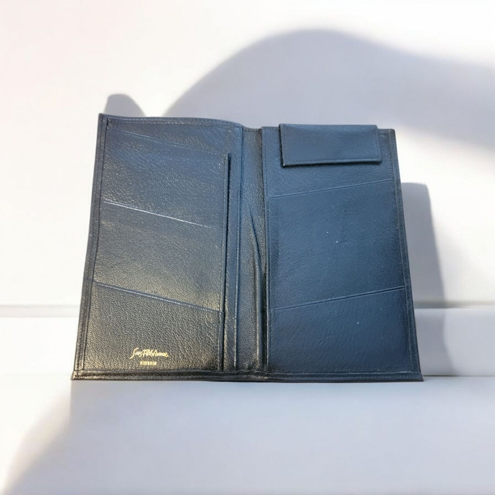 Saks Fifth Avenue Black Leather Wallet